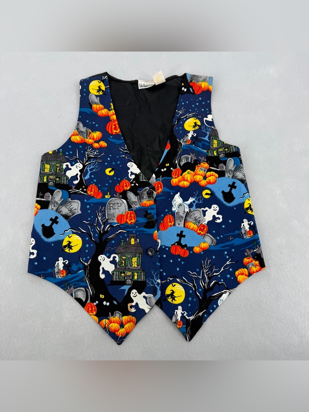 Basic Editions Vintage Halloween Vest Small Womens